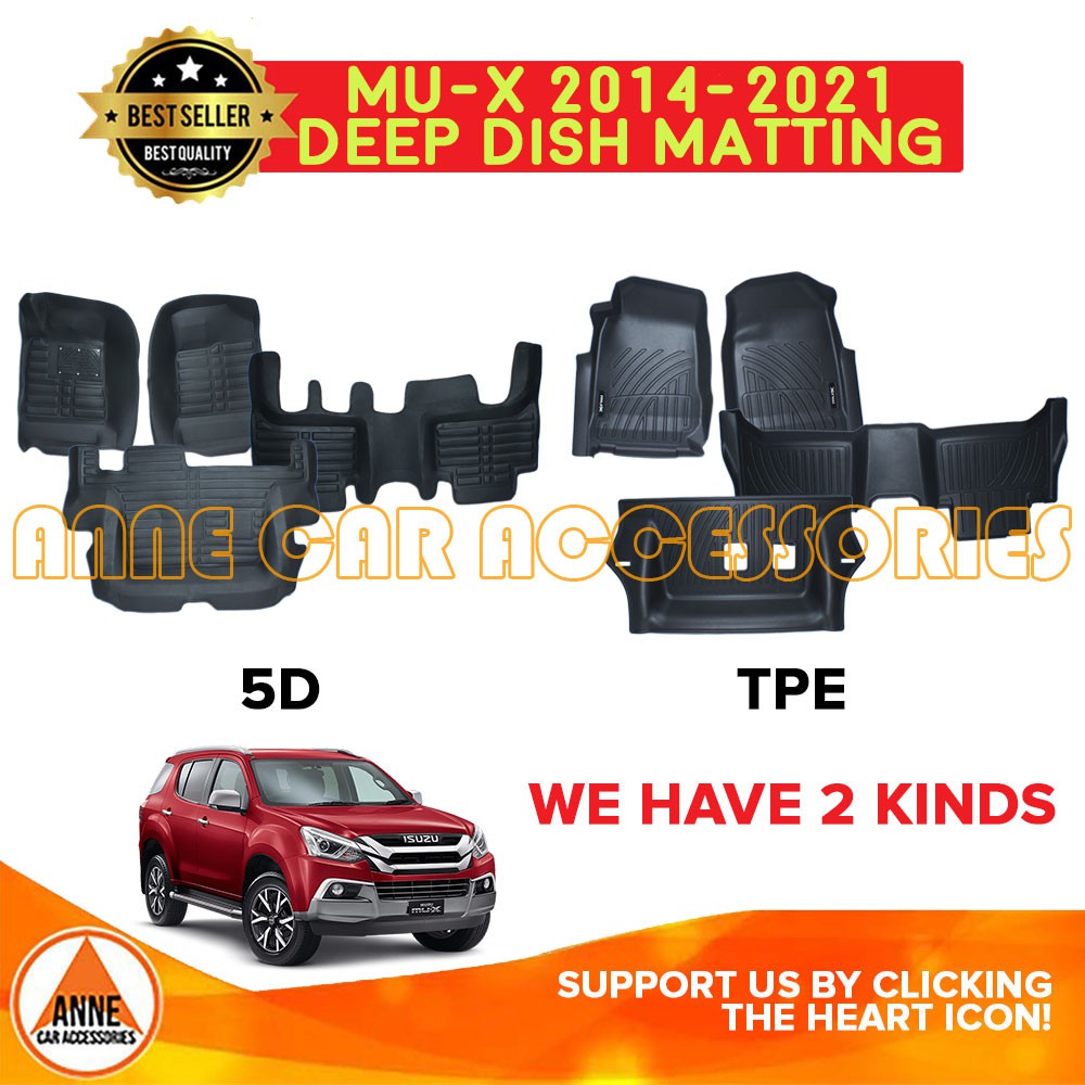 isuzu mux rubber floor mats