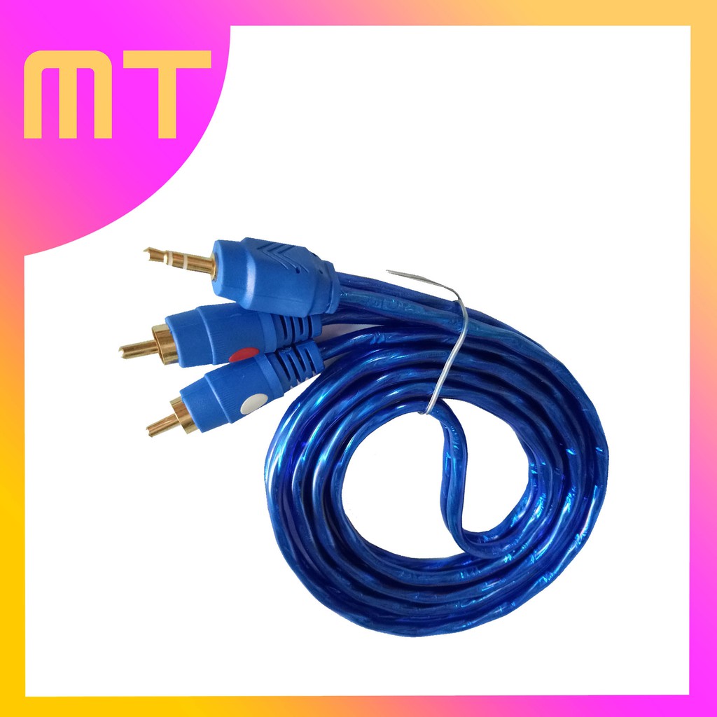 2 RCA Jack to 3.5mm Baby Jack (21RB) Heavy Duty Audio/ MP3 Cord 1.5m