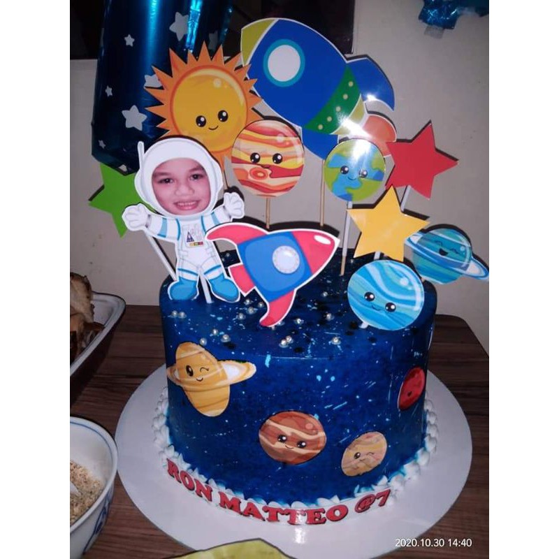 cake topper SET with picture of celebrant free layout Shopee