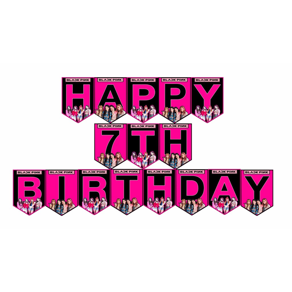 Customized BLACK PINK Happy Birthday Banner Shopee Philippines