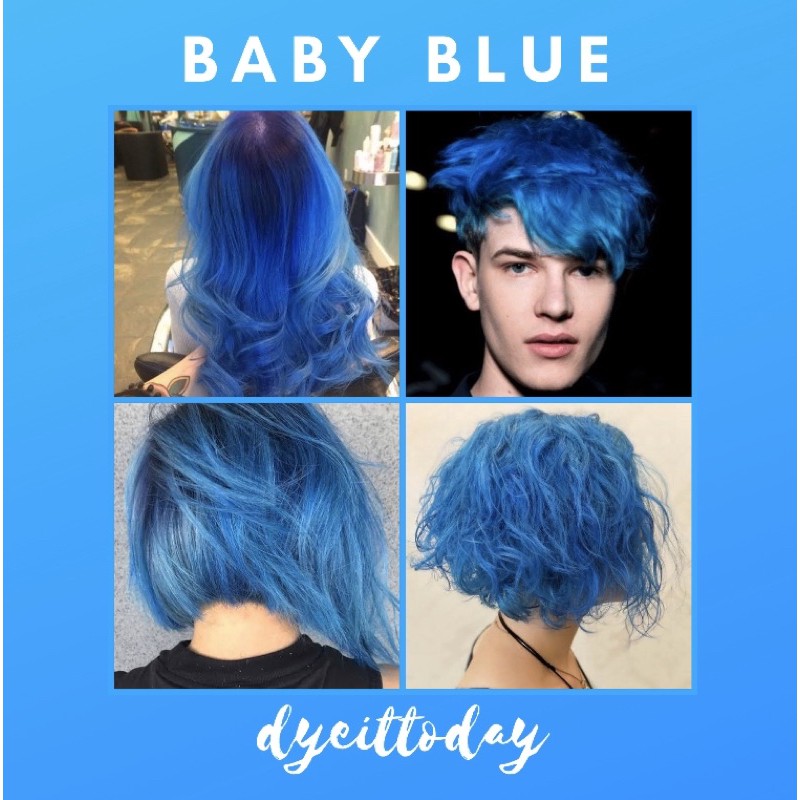 Baby Blue Hair Dye Set (Bleach and Color) | Shopee Philippines