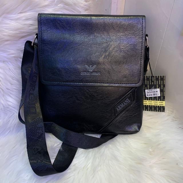 armani mens messenger bag