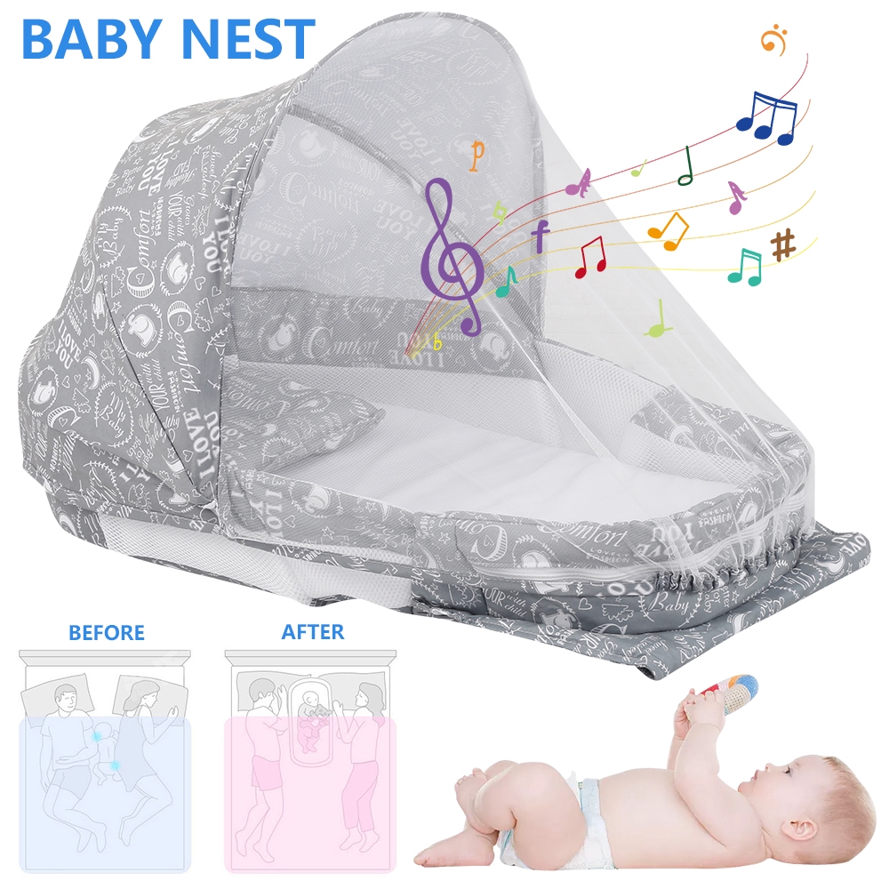 baby nest with mosquito net