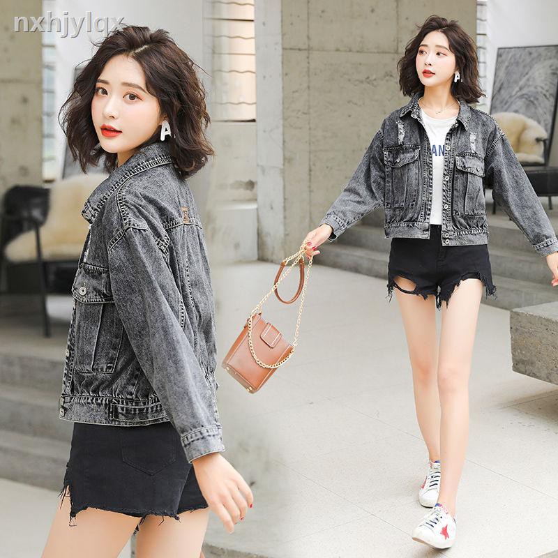 short black denim jacket