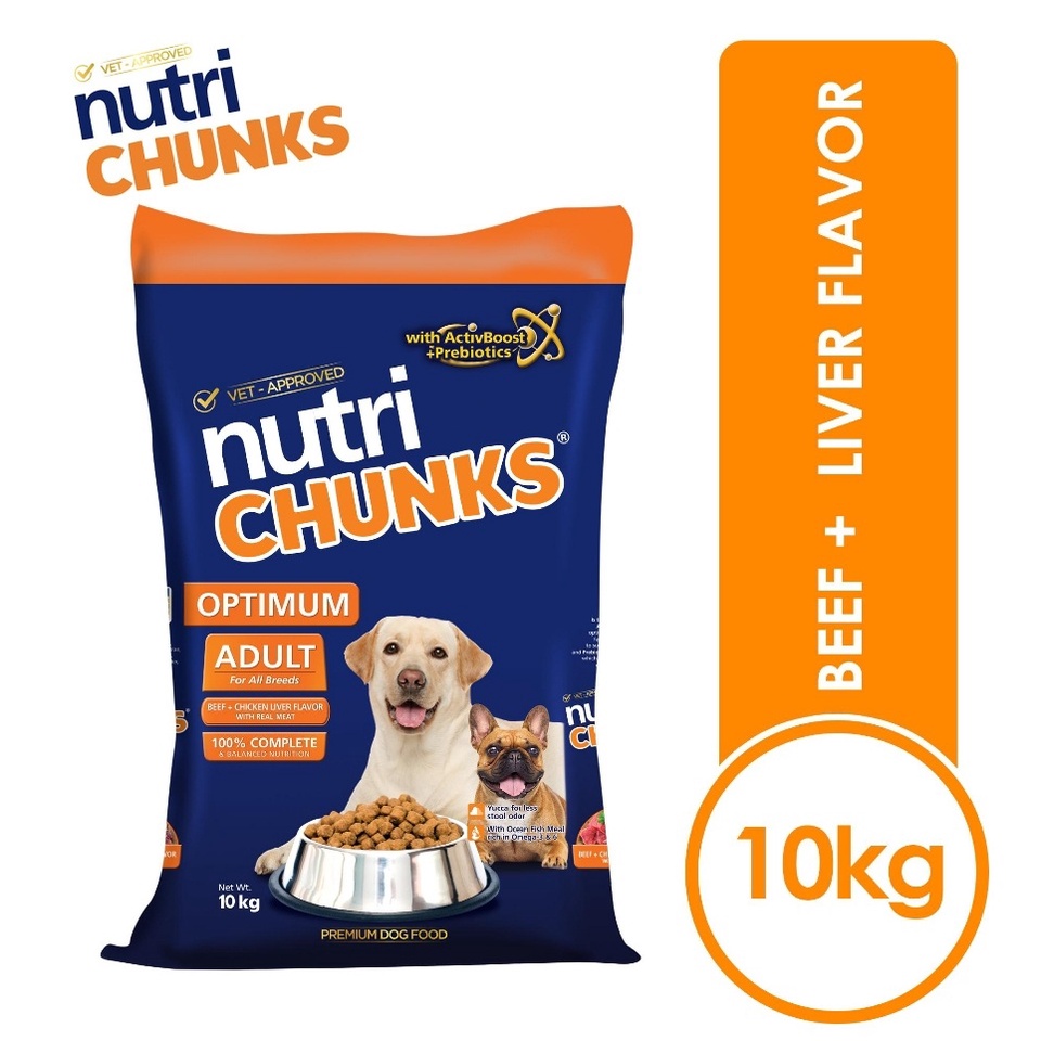 （Hot）Nutri Chunks Premium Dog Food (10kg Sack)