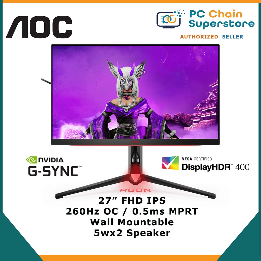 AOC AGON PRO AG274FZ Gaming Monitor - 27" FHD IPS | 260Hz OC | 0.5ms ...
