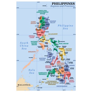 Laminated MAPA NG PILIPINAS Chart | A4 Size | Educational Wall Chart ...