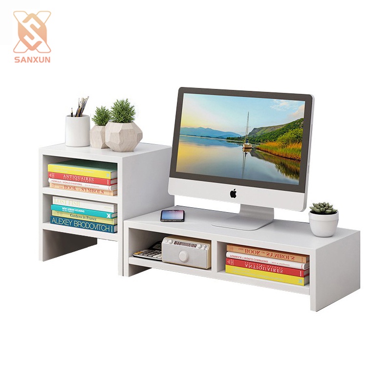 Sanxun Computer Pad High Table Small Book Shelf Desk Surface Storage Rack Monitor Heightened Base