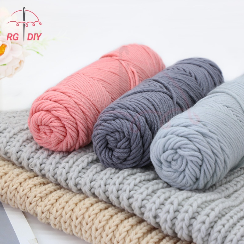 8 Plys Milk Cotton Yarn Wool Thread for Knitting Scarf Handmade DIY ...