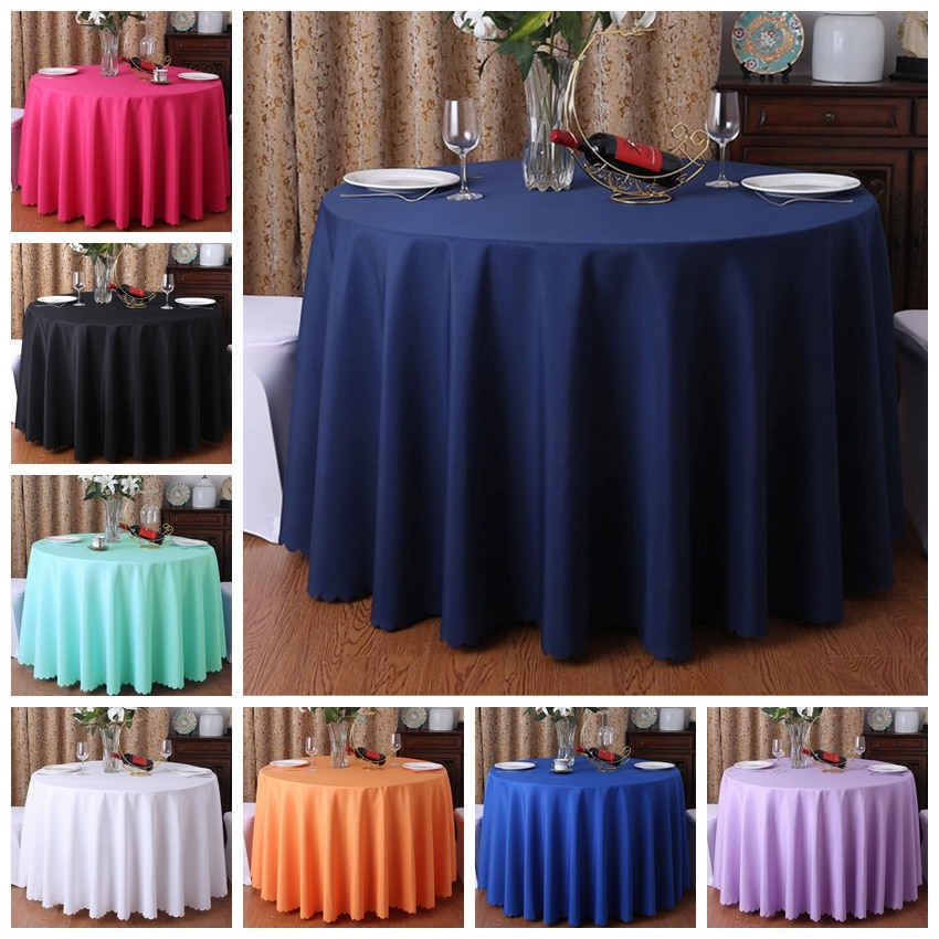 24 Colours Wedding Table Cover, Tablecloths For Round Tables Wedding