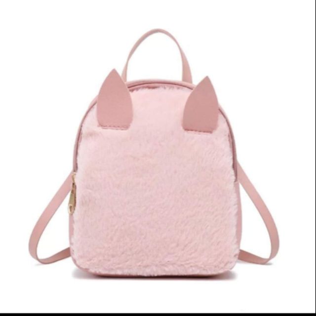 mini backpack fluffy