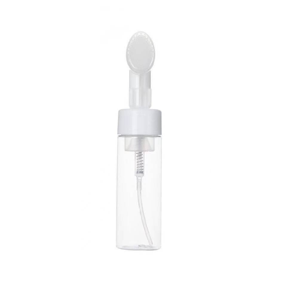 Mousse Foaming Bottle With Brush Pump Press Silicone Face Brush Foaming brush Bottle facial foam