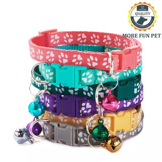 Collar Dog Paw Collar With Bell Safety Buckle Neck for Dog and Cat Puppy Accessories