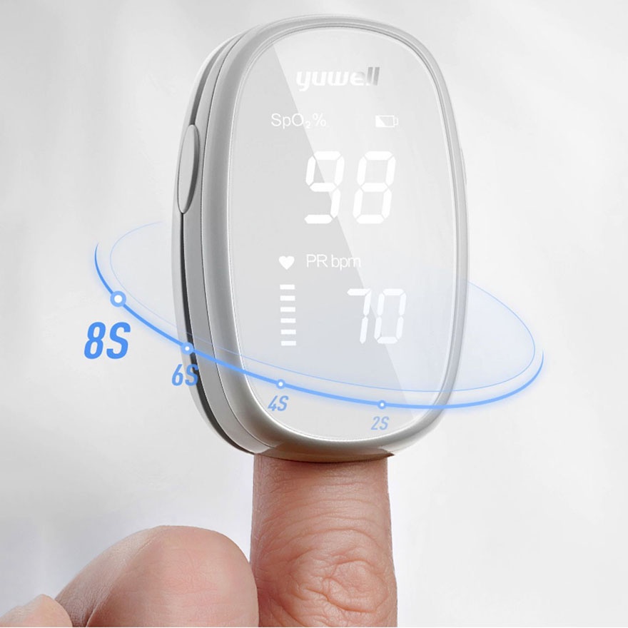 DJB Yuwell Digital Fingertip Pulse Oximeter YX102 Oxymeter Meter Clip