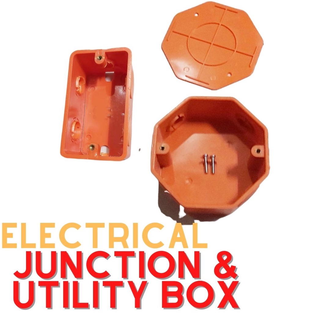 HEAVY DUTY Junction Box, Utility Box, Junction Box Cover for Electrical PVC ORANGE Shopee