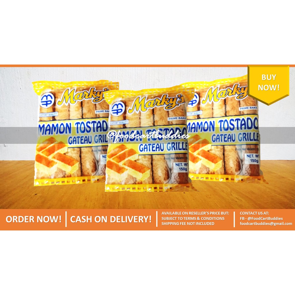 Marky S Mamon Tostado Toasted Bread Gateau Grille 150g Foodcartbuddies Shopee Philippines