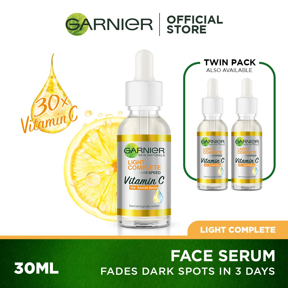 Garnier Light Complete Vitamin C Serum (For Dark Spots) 30ml | Shopee