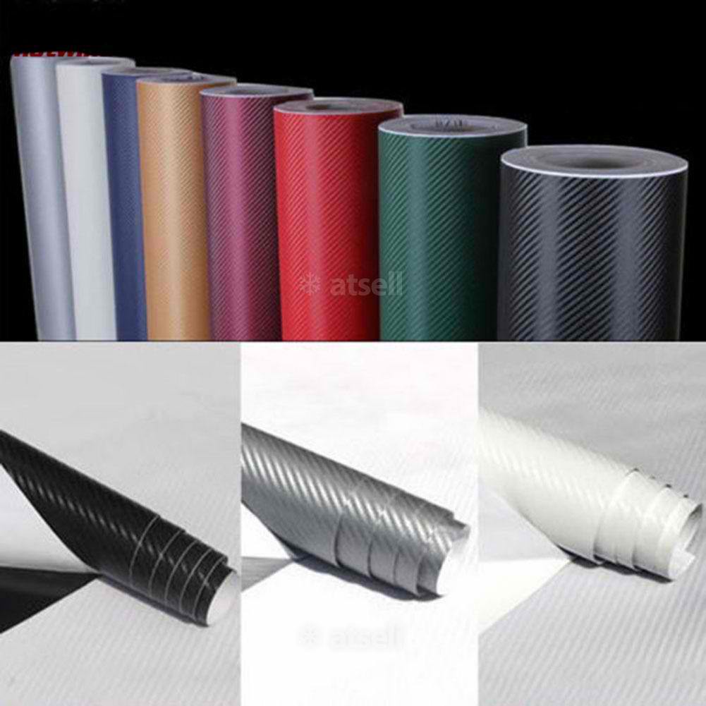 3D Texture CARBON Fiber Wrap Vinyl Decal Car Auto Sticker Sheet 50CM