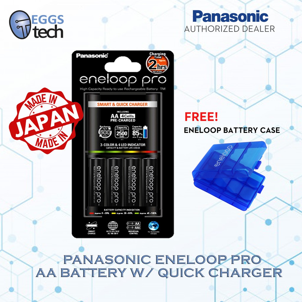 Panasonic Eneloop Quick Charger With 4x Aa Rechargeable Battery Eneloop