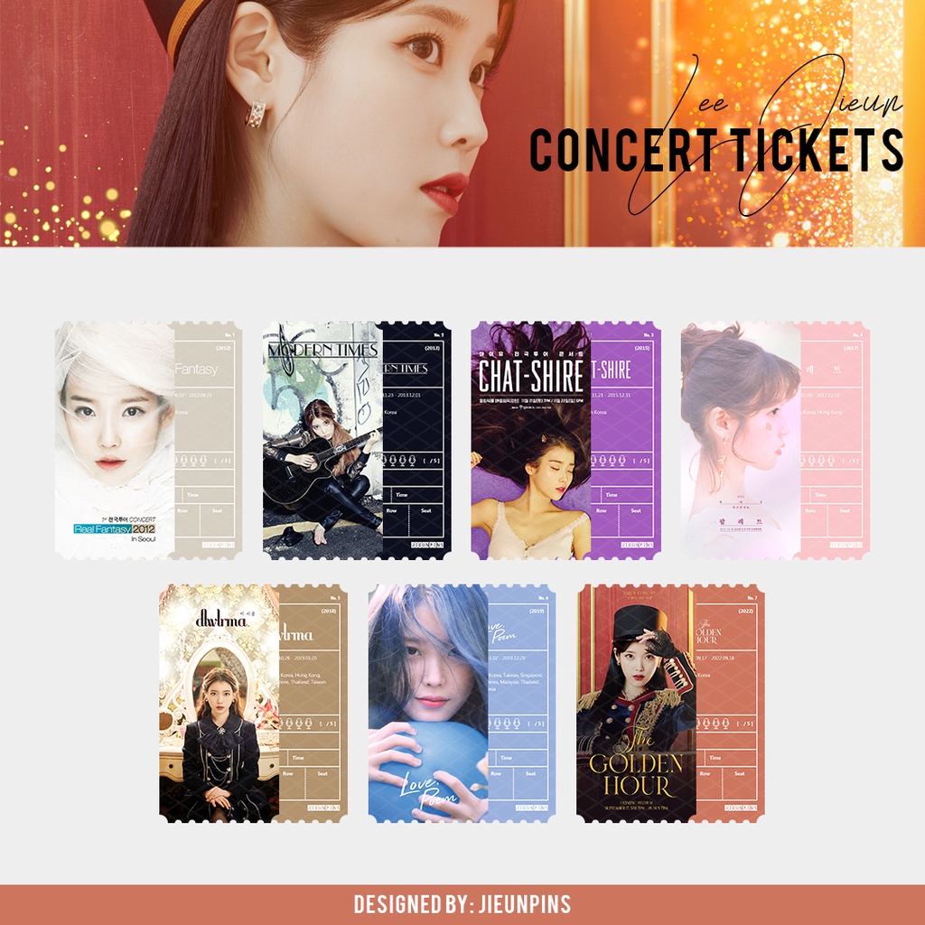 IU Concert Tickets IU Lee Ji Eun Kpop jieunpins Shopee Philippines