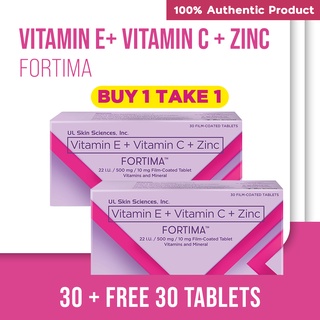 BUY 1 TAKE 1 Fortima (Vitamin E + Vitamin C + Zinc) 30s (Save Php 350)