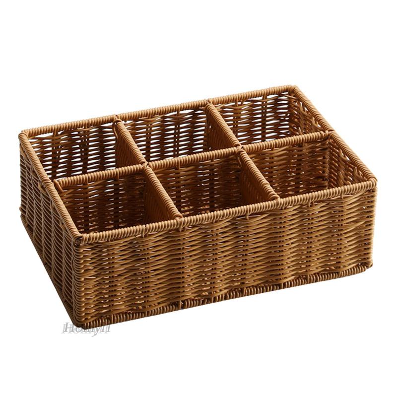 Desktop Compartment Basket 6 Grid Makeup, Baby Clothes, Toilet Organization