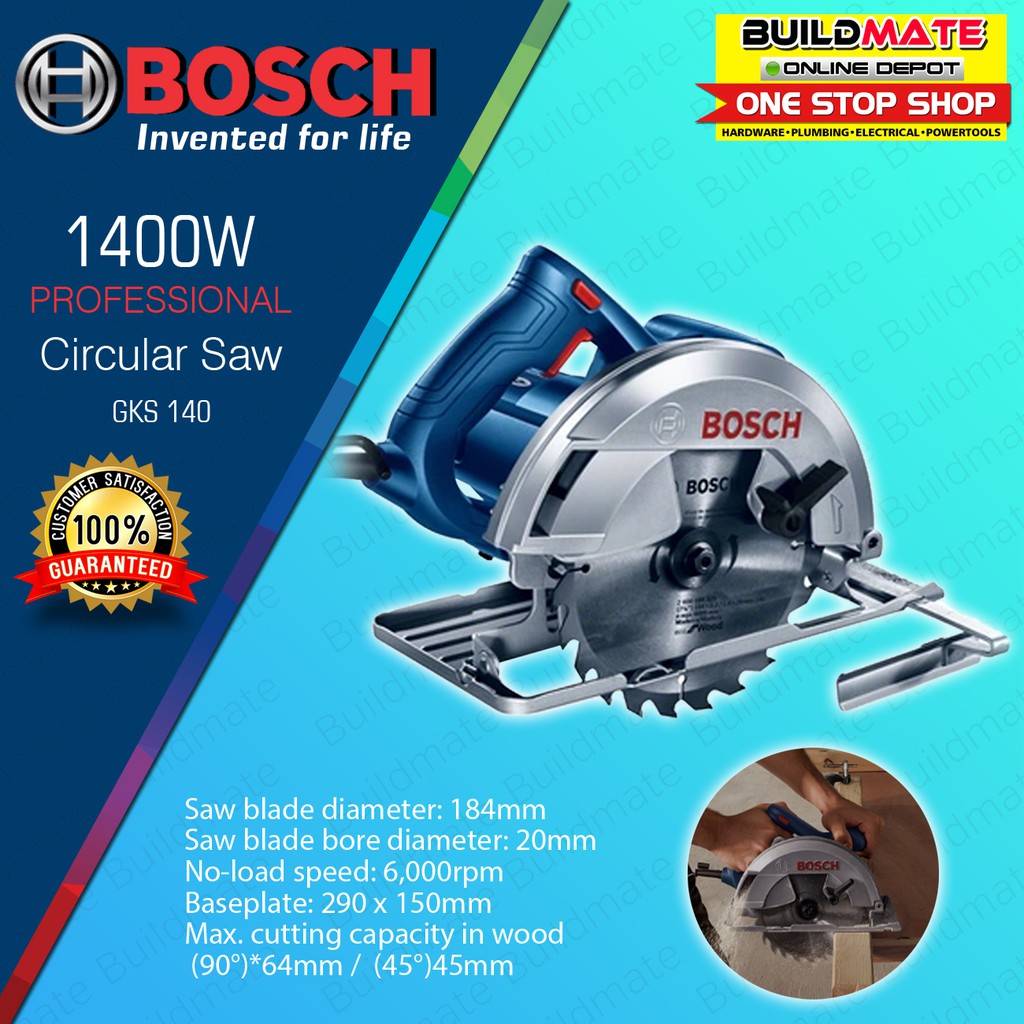  BOSCH  Professional Circular  Saw  1400W GKS  140  COC 100 