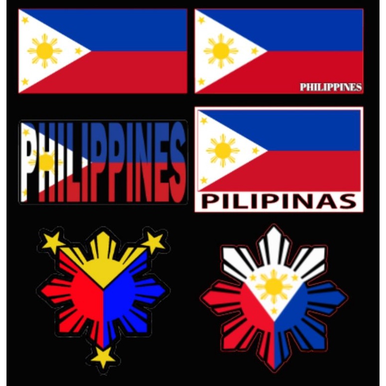 Philippine flag vinyl sticker laminated waterproof high quality