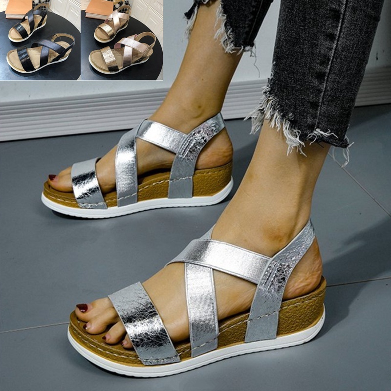 straw platform sandals
