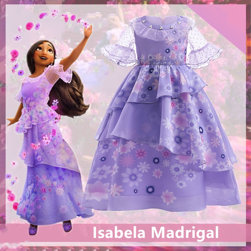 Disney Encanto Mirabel Isabela Girl Costume Princess Dress For Girls ...