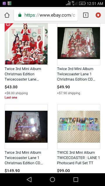 Twice Limited Christmas Edition Twicecoaster Lane Cd Pb Sleeve Shopee Philippines