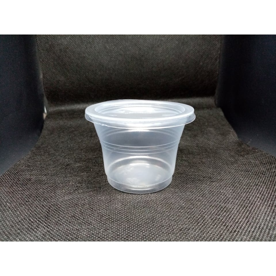 100pcs Clear sauce cups with lids 1.5oz 2.5oz 3.5oz Microwavable KFCstyle Gravy Cups Shopee