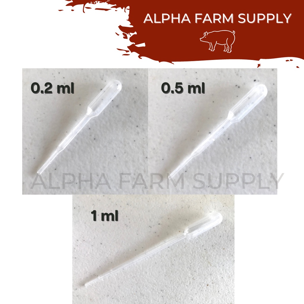 10 pcs. 0.2ml/0.5ml/1ml Disposable Plastic Pipette Dropper Shopee