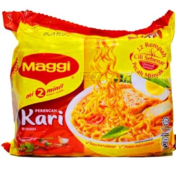 Pack Of 5s 1 Piece Maggi Kari Spicy Noodles Shopee Philippines