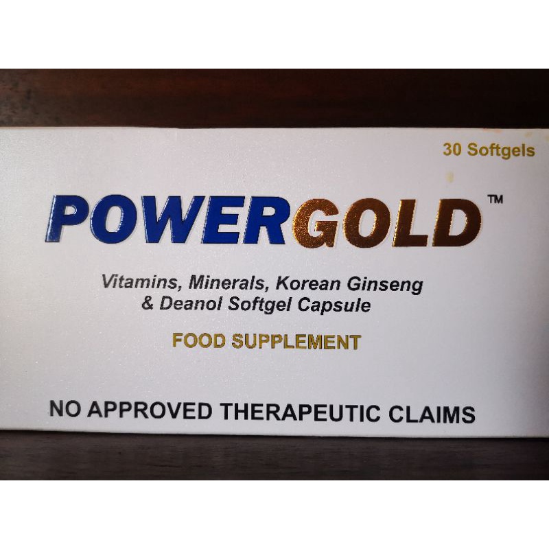 Power Gold Powergold Vitamins Minerals Korean Ginseng Deanol Softgel Capsules Lowest Shopee Philippines