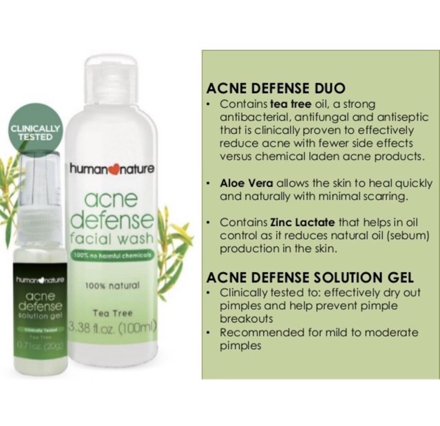 human nature acne defense face toner