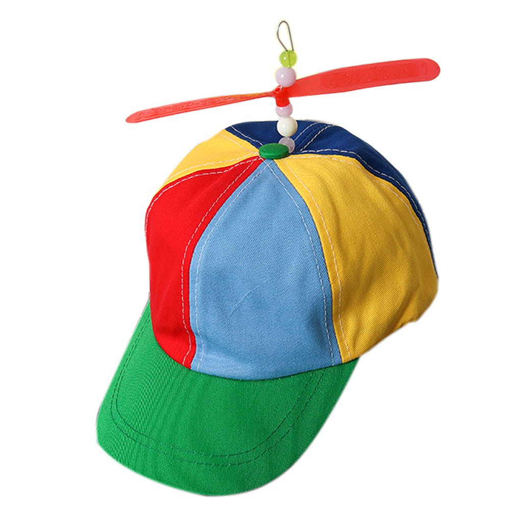 ♛Li • Du ♛Propeller Cap Hat Helicopter Rainbow Tweedle Pride Party Kuso Fancy Dress Nerd