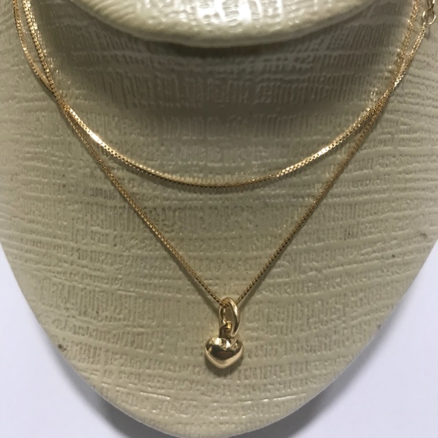 Neckace with Heart Pendant 18k Saudi Gold Pawnable | Shopee Philippines