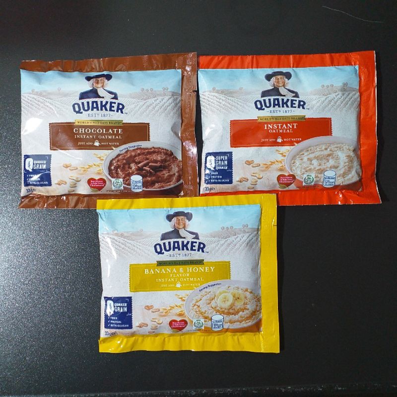 Quaker Instant Oatmeal 3 Flavors 33G | Shopee Philippines