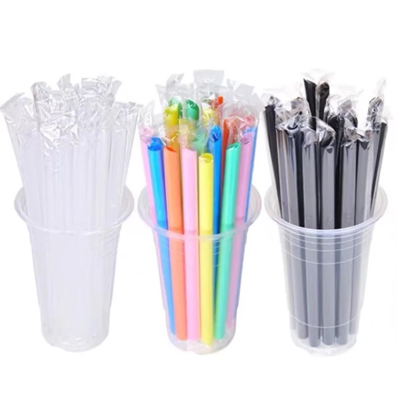 Plastic Straw Sago Straw Individually Packed 21cm/23cm/24cm/28cm