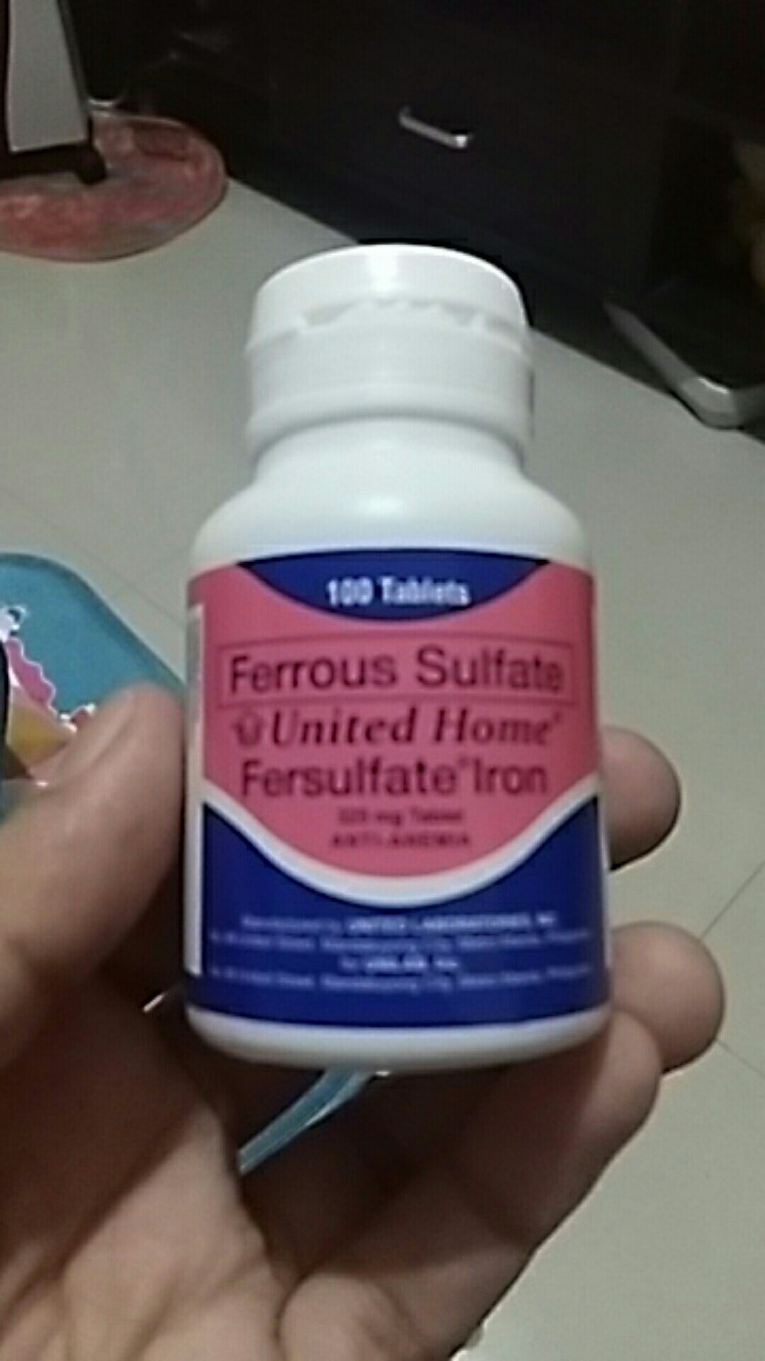 United Home Fersulfate ( Ferrous Sulfate, Iron ) 325mg 100 tab Shopee Philippines