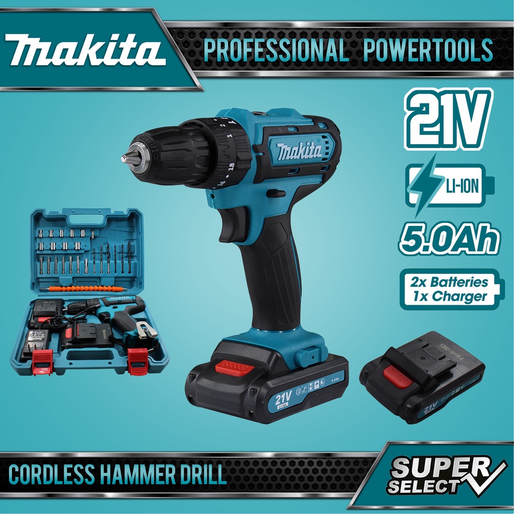 Makita DF331D 21V Cordless Hammer Drill (Set B) Shopee Philippines