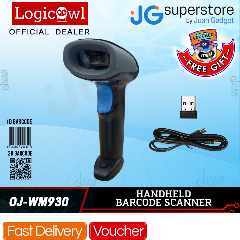 LogicOwl OJ-WM930 1D 2D QR Code Barcode Handheld Scanner | JG ...