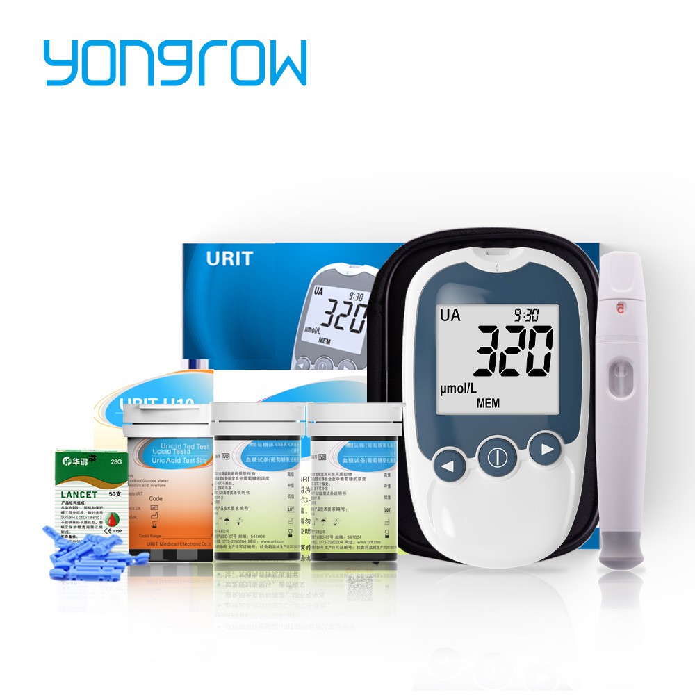 Yongrow 2in1 Uric Acid & Blood Sugar Monitor Diabetes Gout Tester