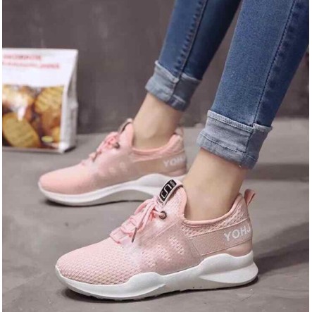 peach rubber shoes