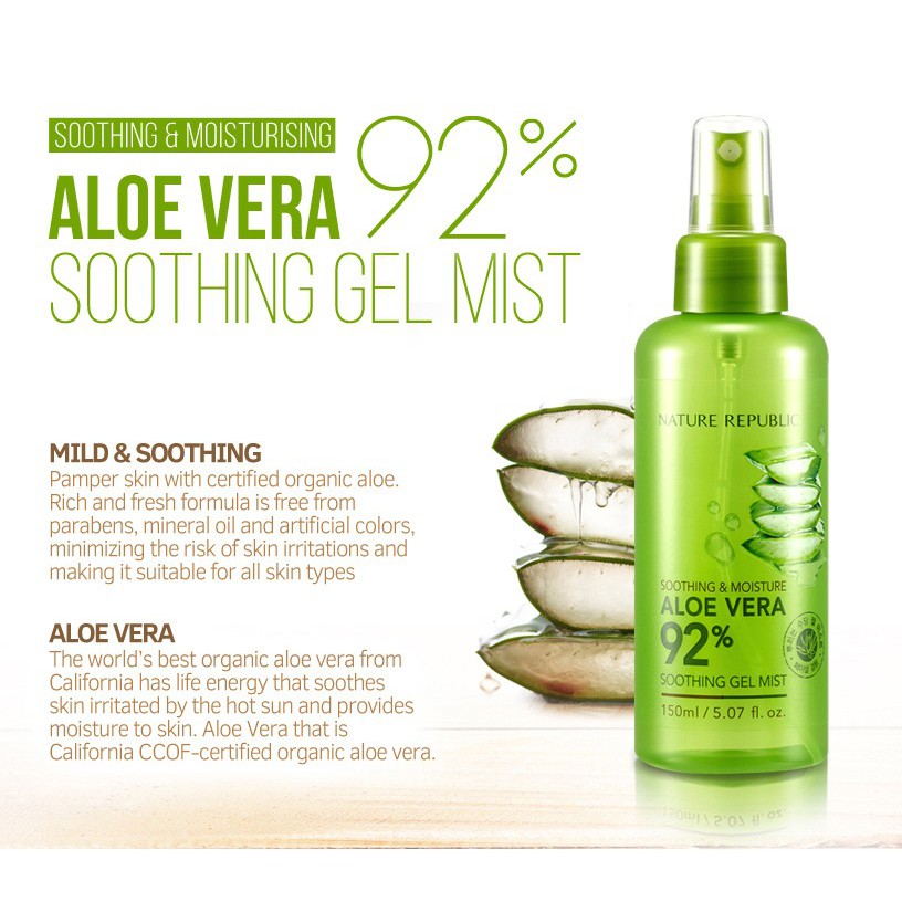 Nature Republic Aloe Vera Soothing Gel Mist 150ml Shopee Philippines