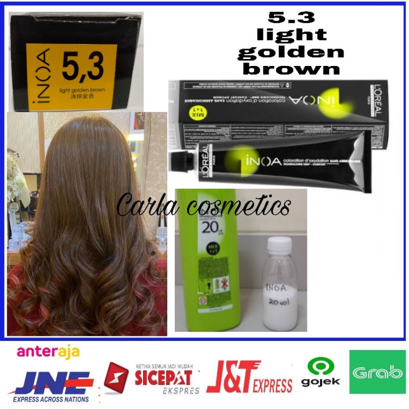 Loreal inoa hair Paint 5.3 light golden brown + oxidant inoa, inoa hair