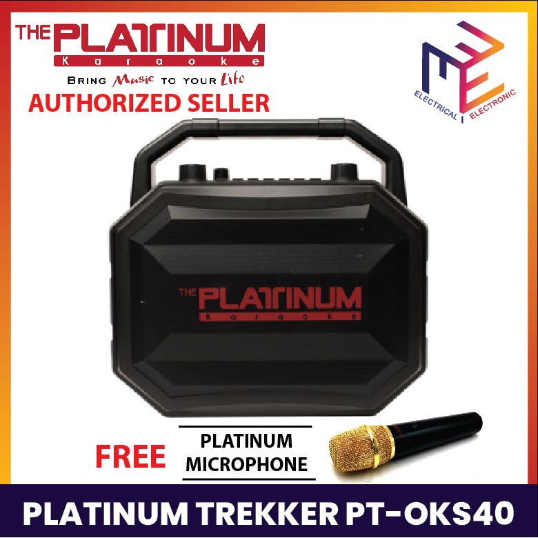 platinum karaoke bluetooth speaker & microphone