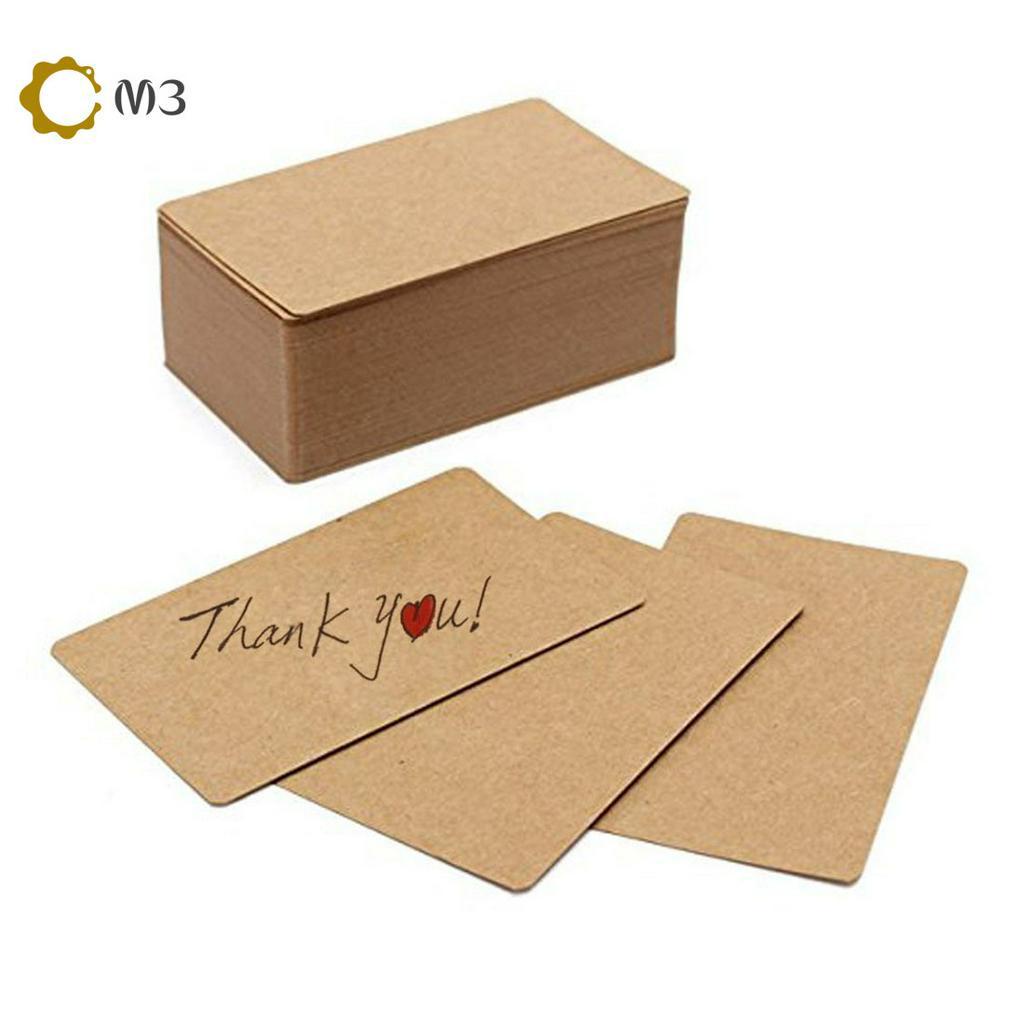 In Stock 100pcs Blank Kraft paper Business Cards Word Card Message Card