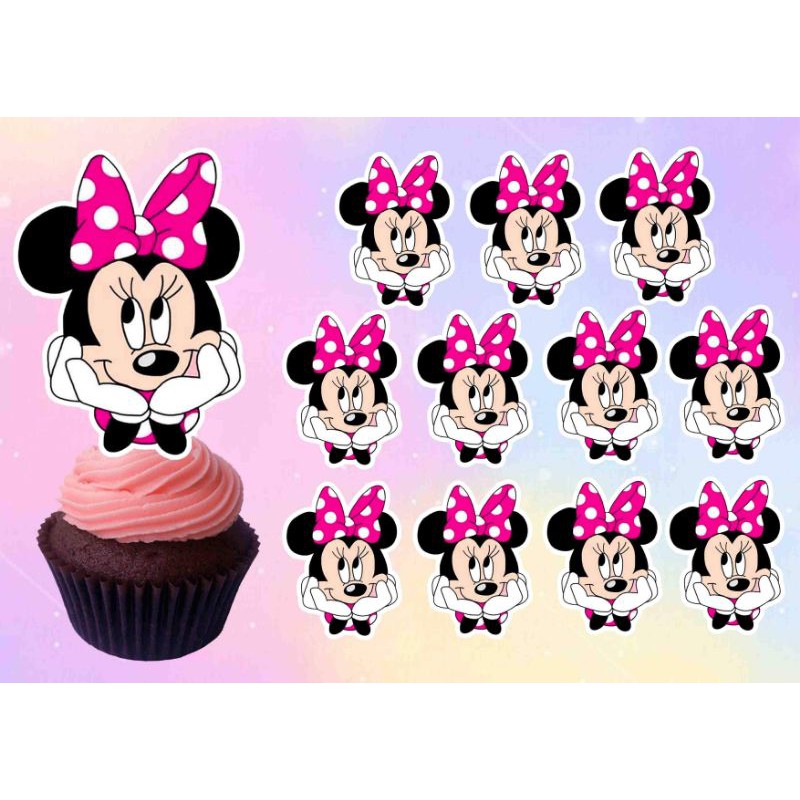 Minnie Mouse Cupcake Topper (12pcs./pack) Shopee Philippines